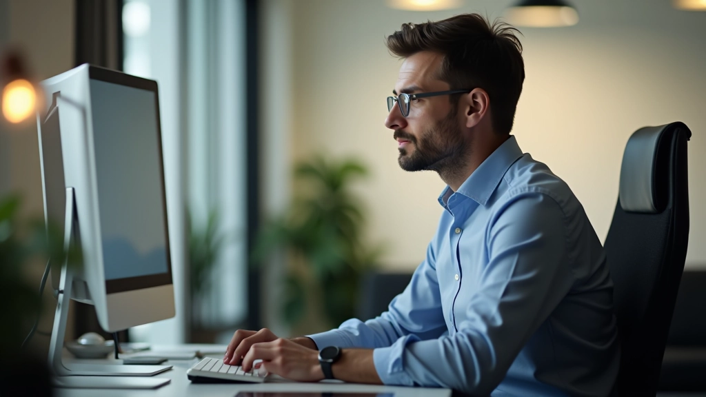 Analytik studuje data na monitoru s grafy a statistikami tržeb